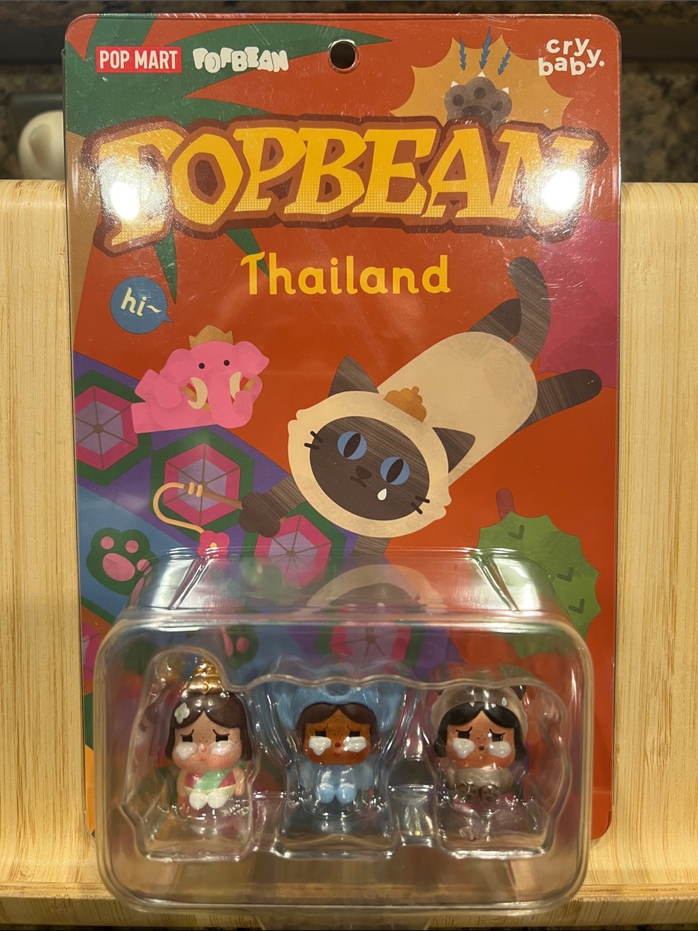 POP MART Popbean Thailand Cry Baby 3-Figure Set - NIB